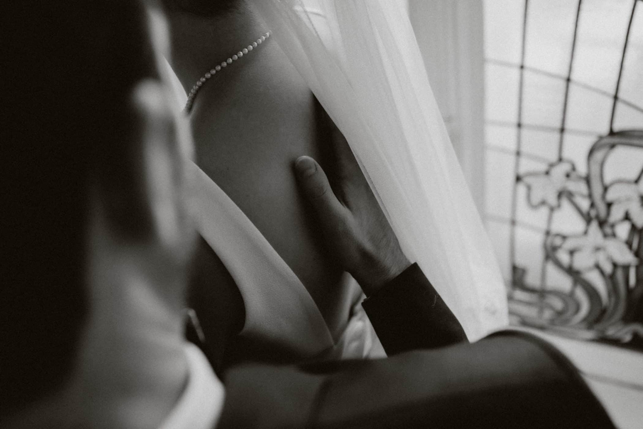 photo noir et blanc mariage